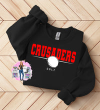 Load image into Gallery viewer, Crusaders Golf Tee, Sweatshirt, Long Sleeves, or Hoodie
