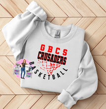 Load image into Gallery viewer, GBCS Crusaders Basketball Tee, Sweatshirt, Long Sleeves, or Hoodie