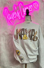 Load image into Gallery viewer, Baseball Mama Sweatshirt w/ Names on Sleeves