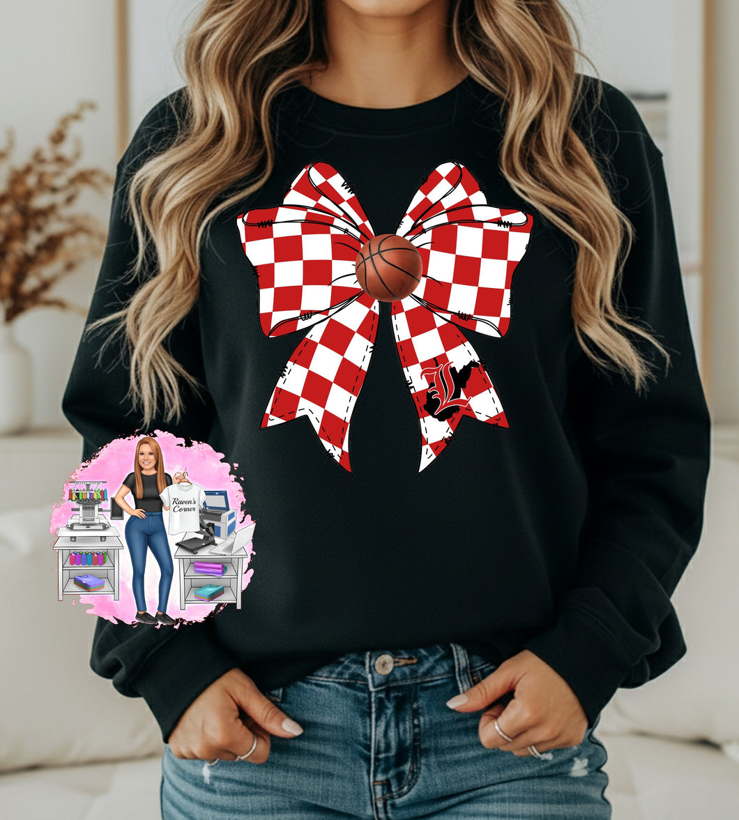 Liberty Raiders Coquette Bow Basketball Tee