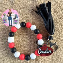 Load image into Gallery viewer, Crusaders Beaded Keychain Bracelet
