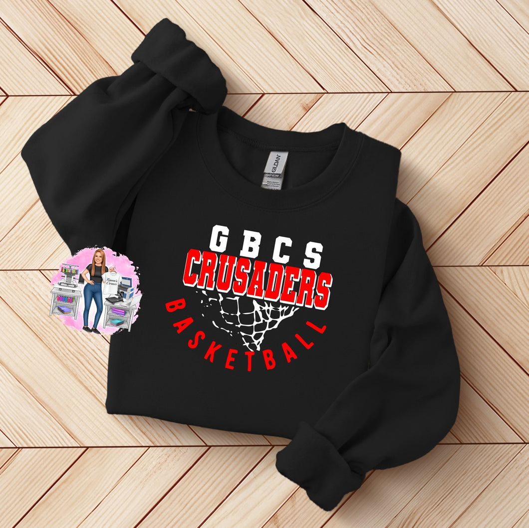 GBCS Crusaders Basketball Tee, Sweatshirt, Long Sleeves, or Hoodie