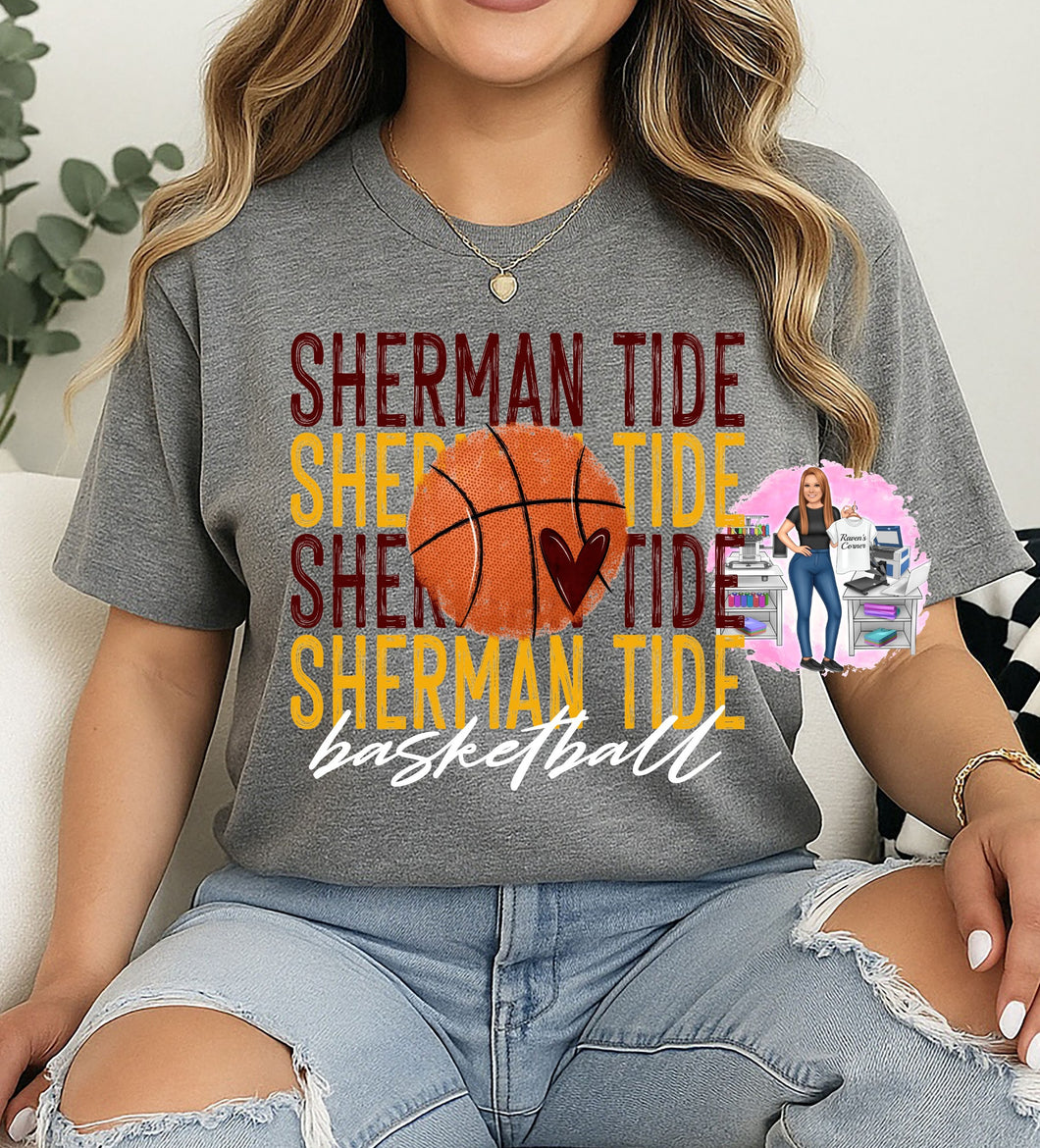 Sheman Tide Repeating Basketball Tee