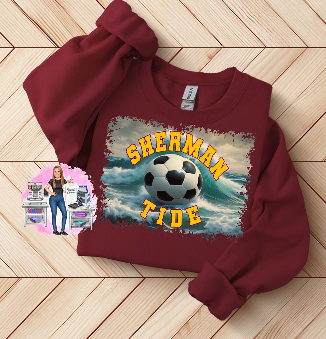 Sherman Tide Soccer Wave Tee