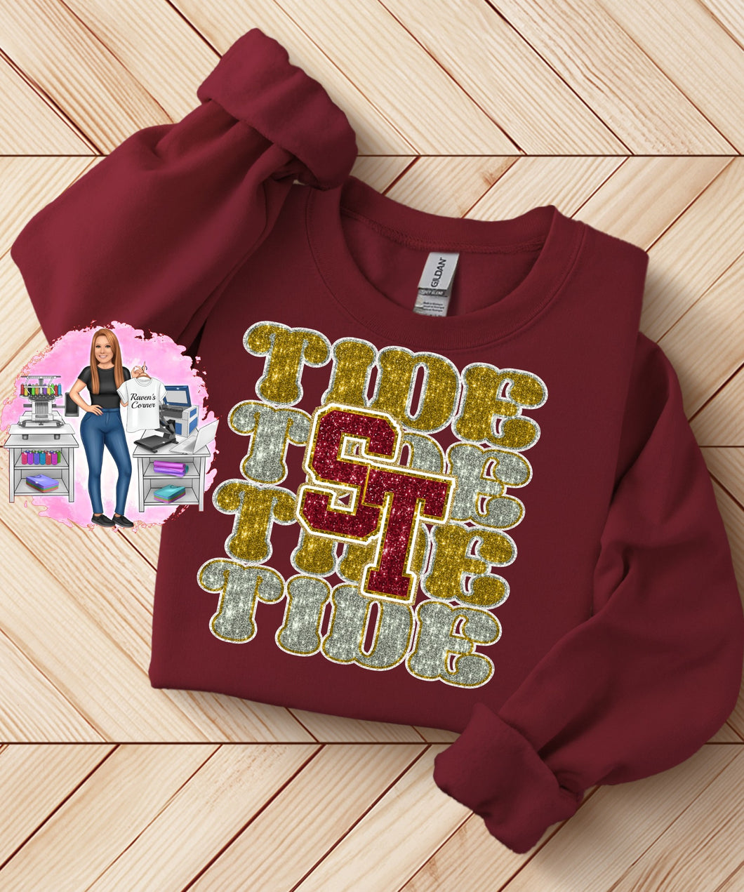 Sherman Tide Repeating Faux Sequins Tee