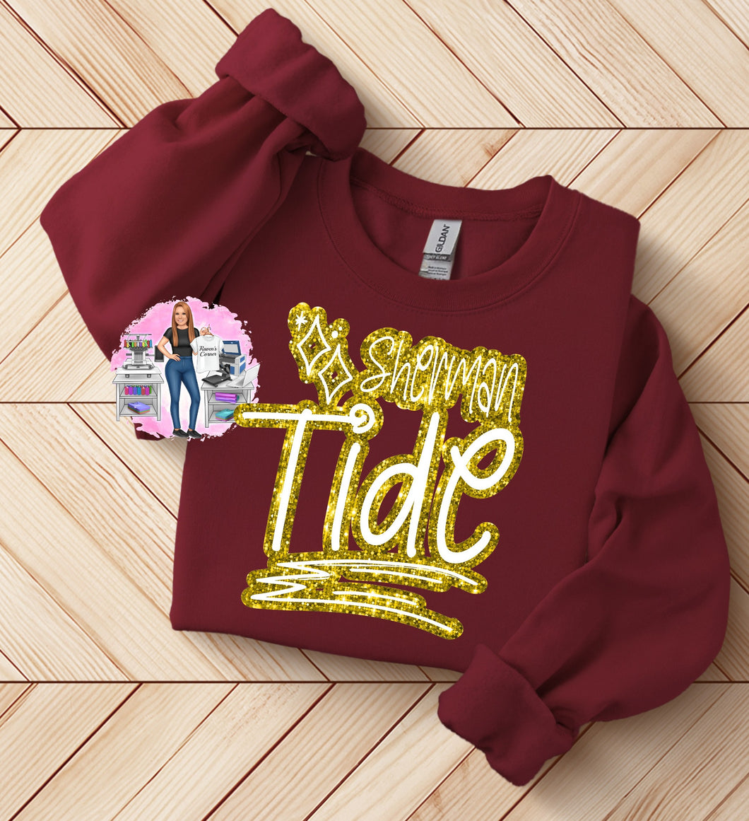 Sherman Tide Faux Sequins Star Tee