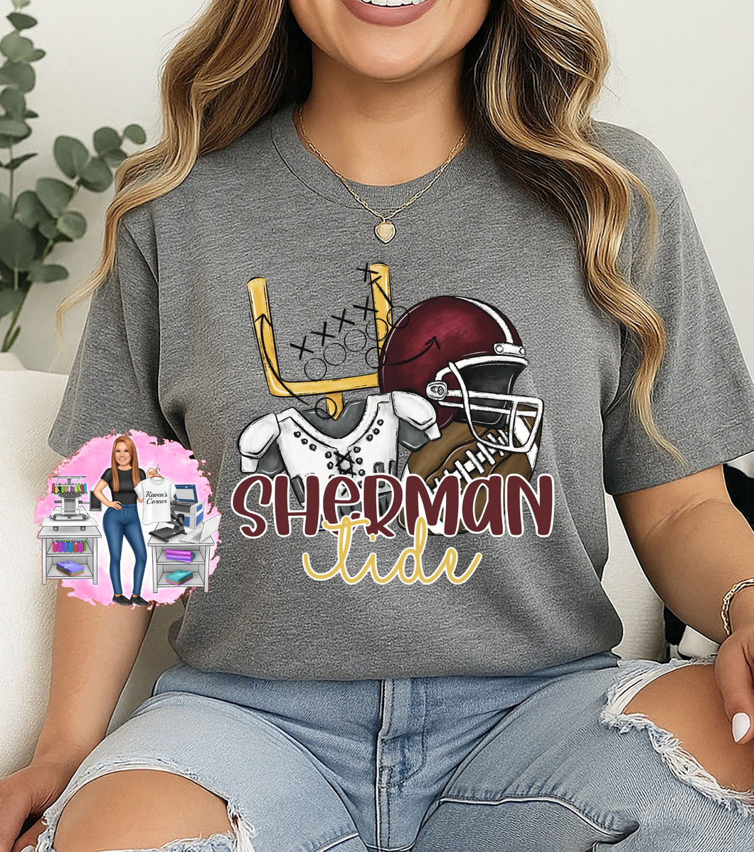 Sherman Tide Football Tee
