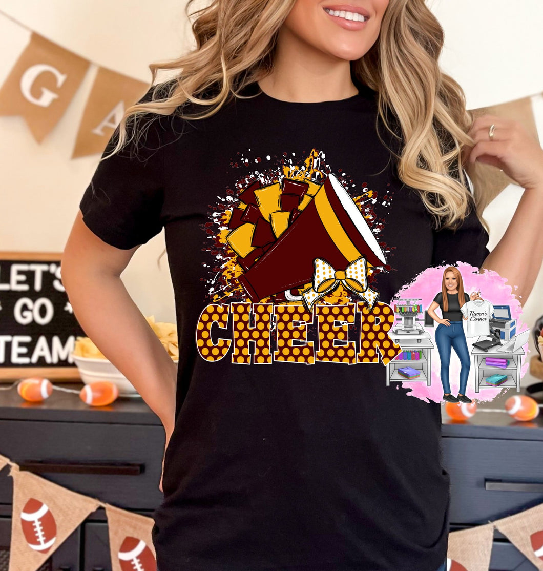 Maroon & Gold Cheer Tee