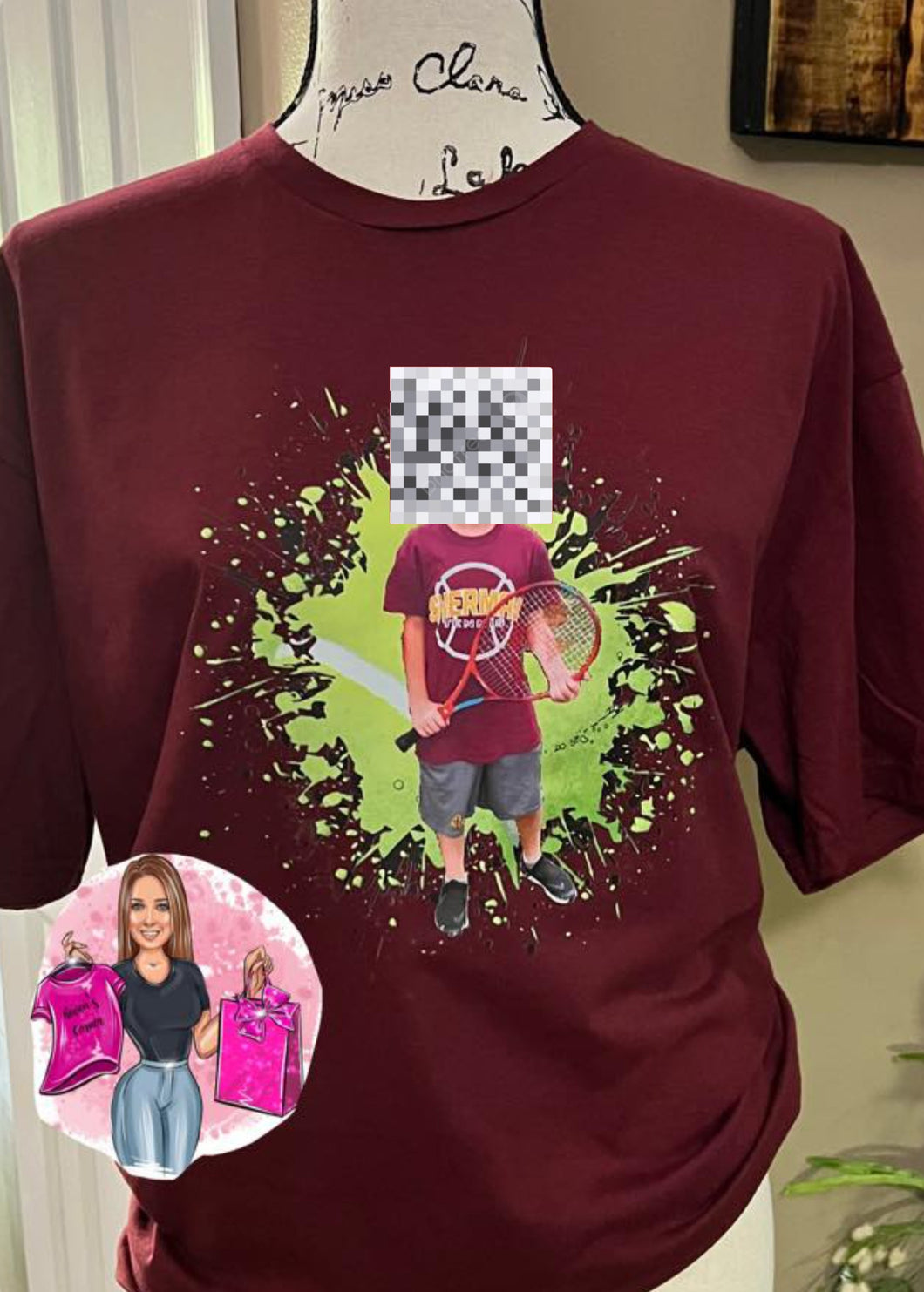 Personalized Tennis Tee with Picture