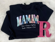 Load image into Gallery viewer, Faux Quilted Name tees/sweatshirts
