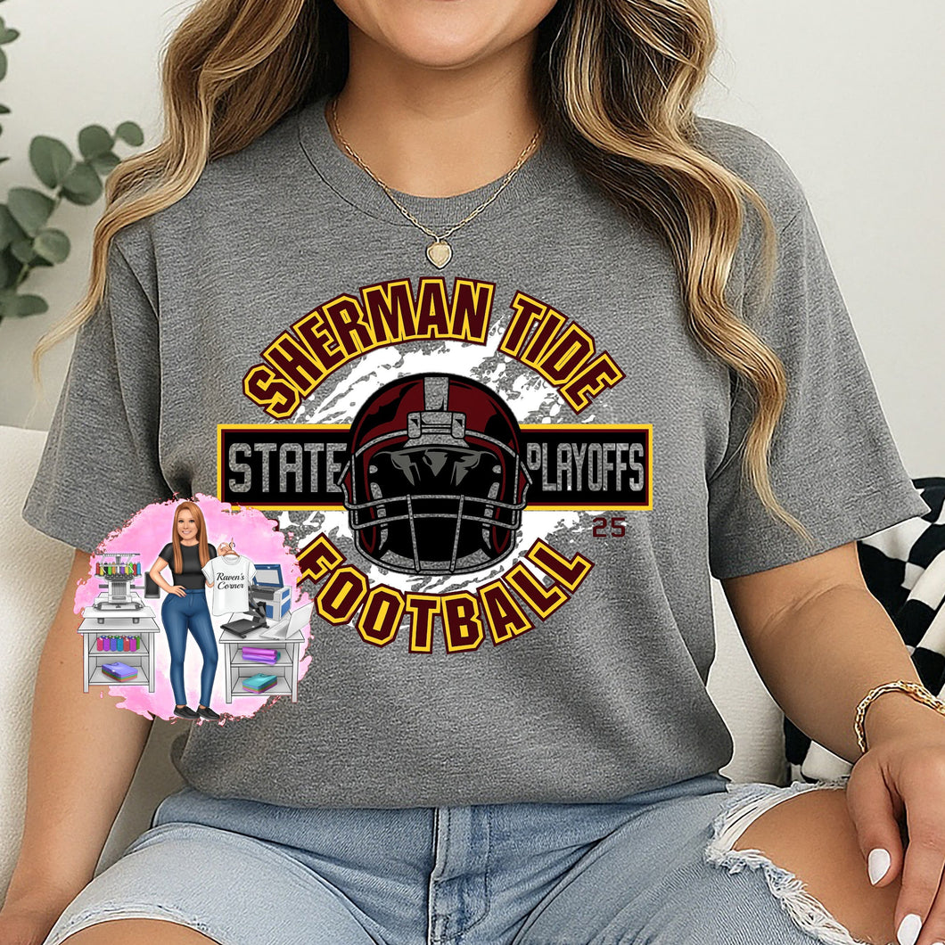 Sherman Tide State Playoff Tee 2025