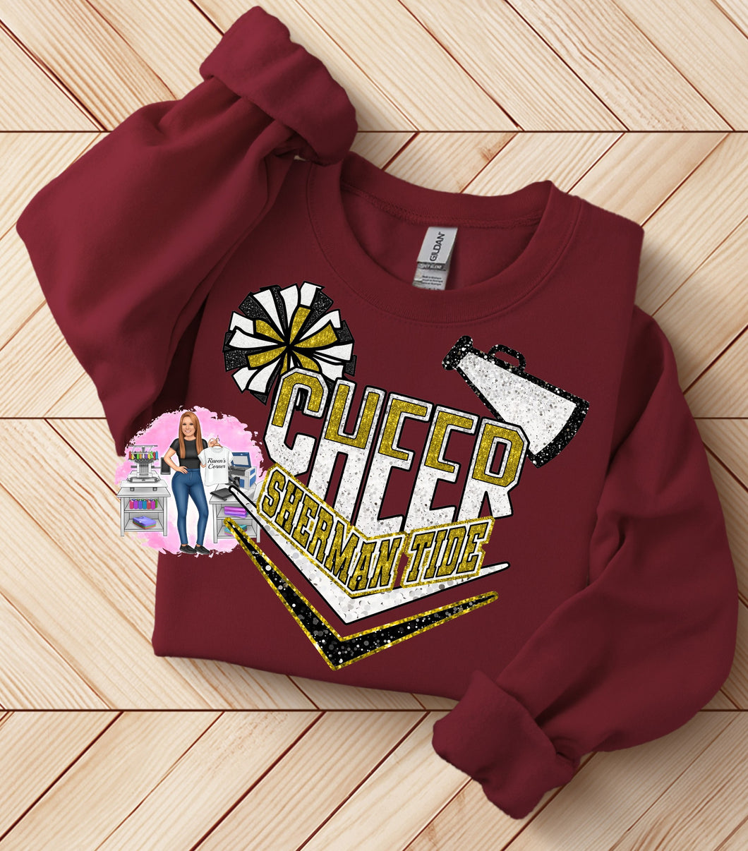 Sherman Tide Cheer Faux Glitter Tee