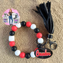 Load image into Gallery viewer, Crusaders Beaded Keychain Bracelet
