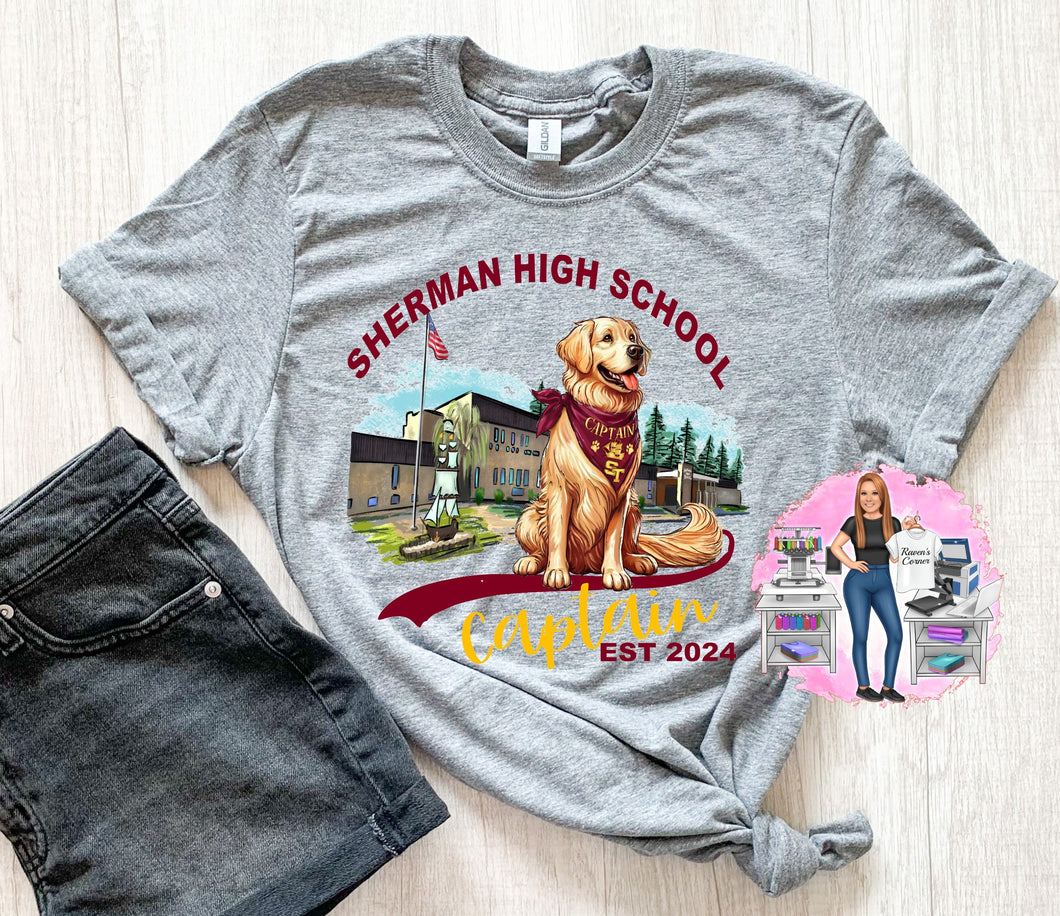Sherman High School Captain Tee