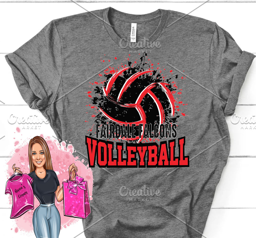 Fairdale Falcons Volleyball Fan Gear - Tee or Long Sleeve Tee