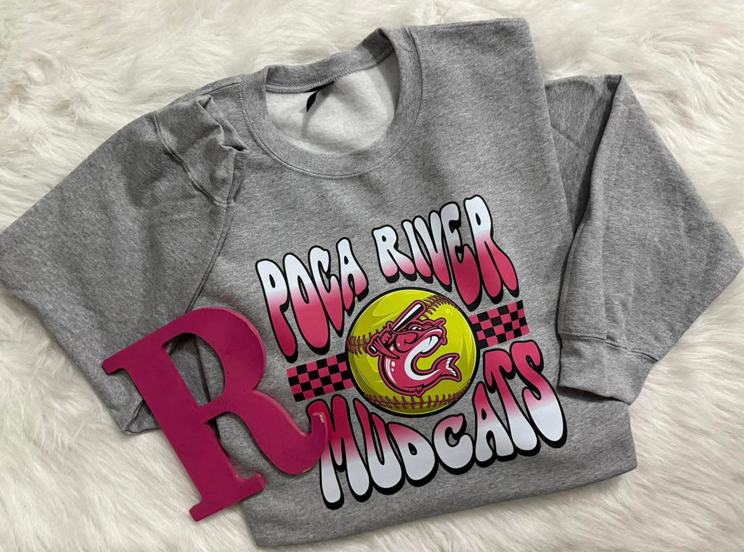 Poca River Mud Cats Repeating Graphic Tee