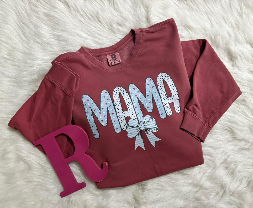 Baseball Mama Bow