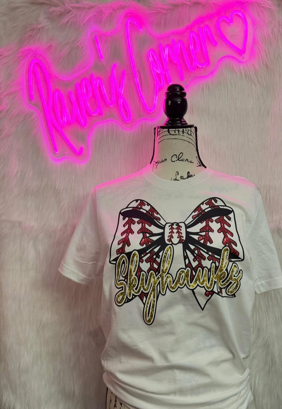 Skyhawks Baseball Bow