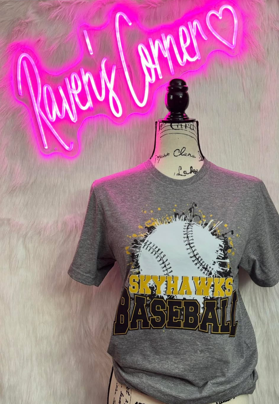 Scott Skyhawks Splatter Baseball Tee