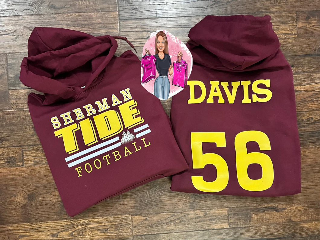 Sherman Tide Football Tee