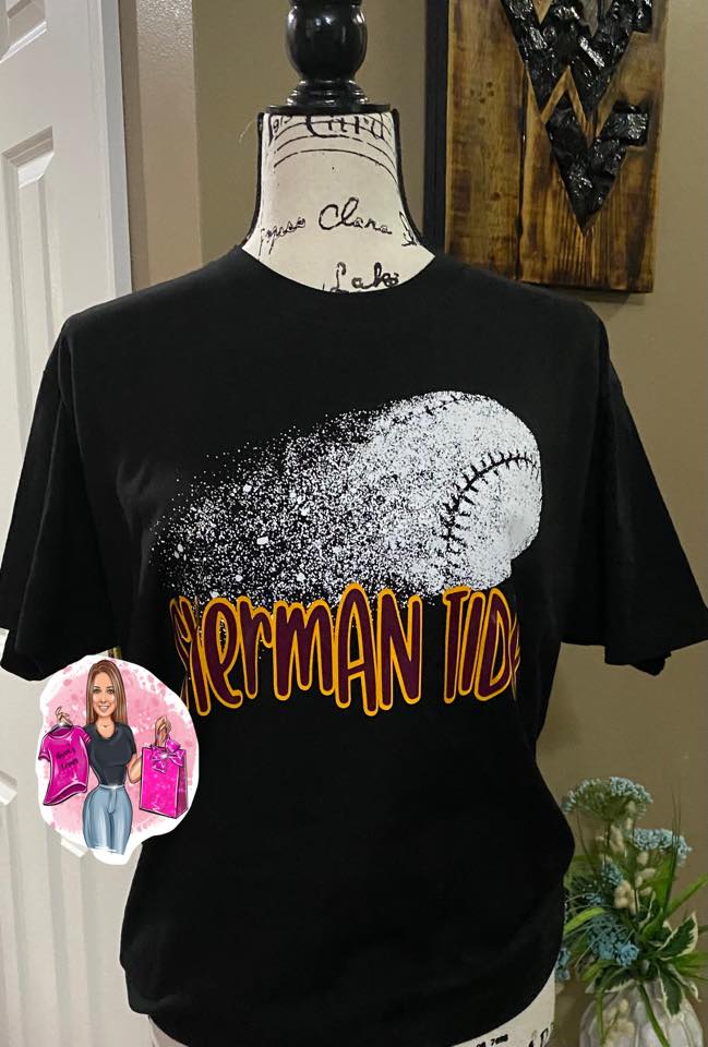 Sherman Tide Flying Baseball Tee