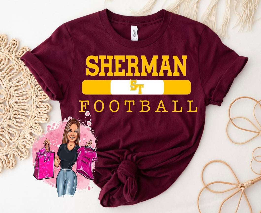 Sherman Football Tee