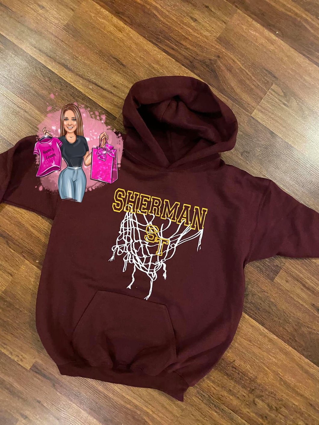 Sherman Tide Basketball Net Tee