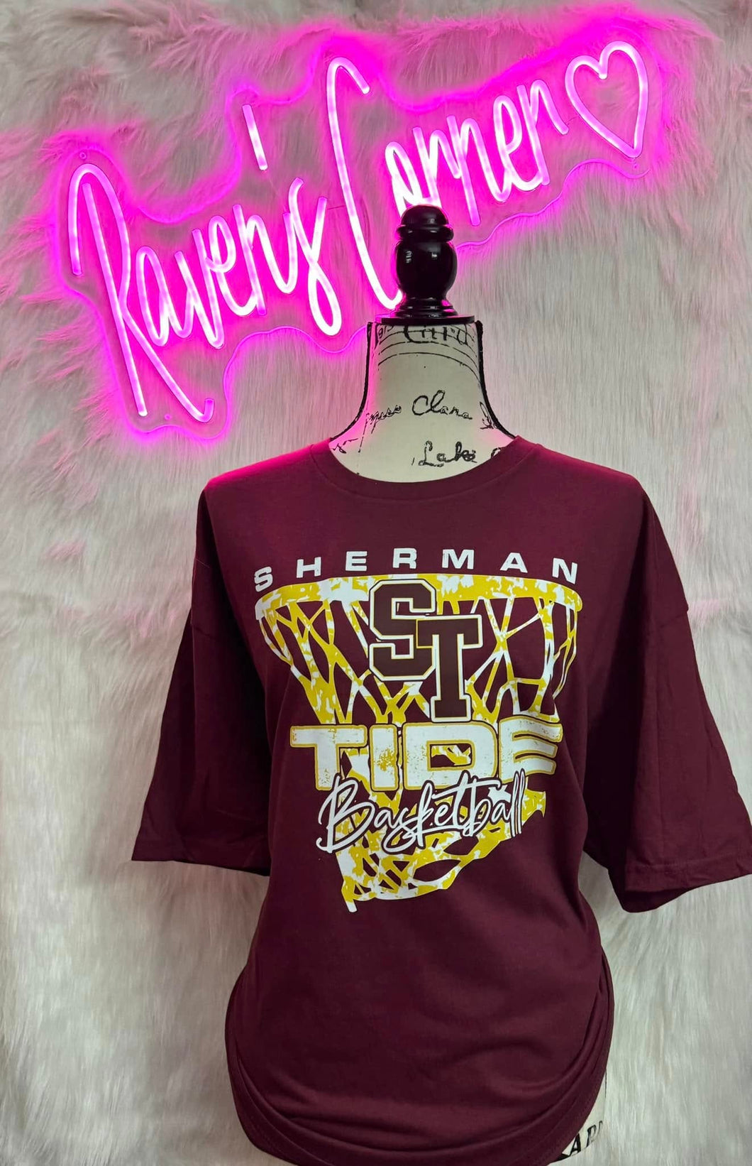 Sherman Tide Basketball Net Tee