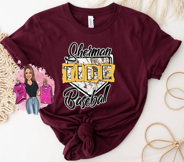 Sherman Tide Baseball Tee