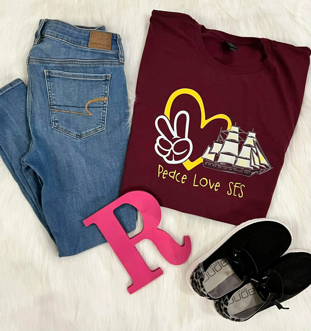 Peace Love SES Tee