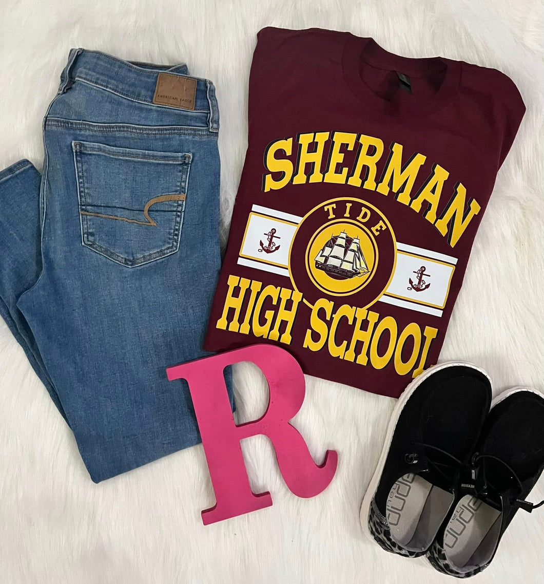 Sherman High School Tide Tee