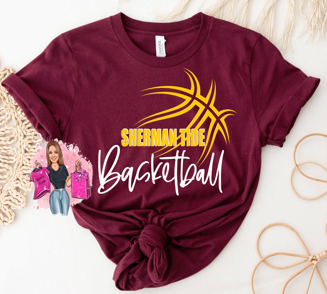 Sherman Tide Basketball Tee