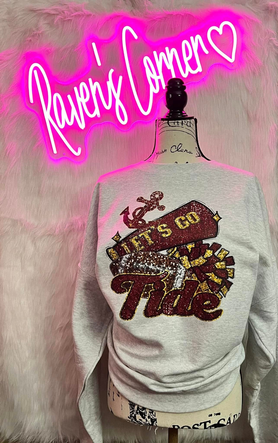 Sherman Tide Football/Cheer Faux Sequins Tee