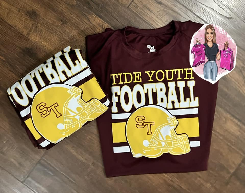 Tide Youth Football Tee