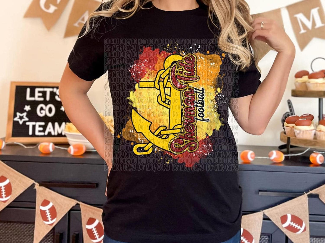 Sherman Tide Football Anchor Tee