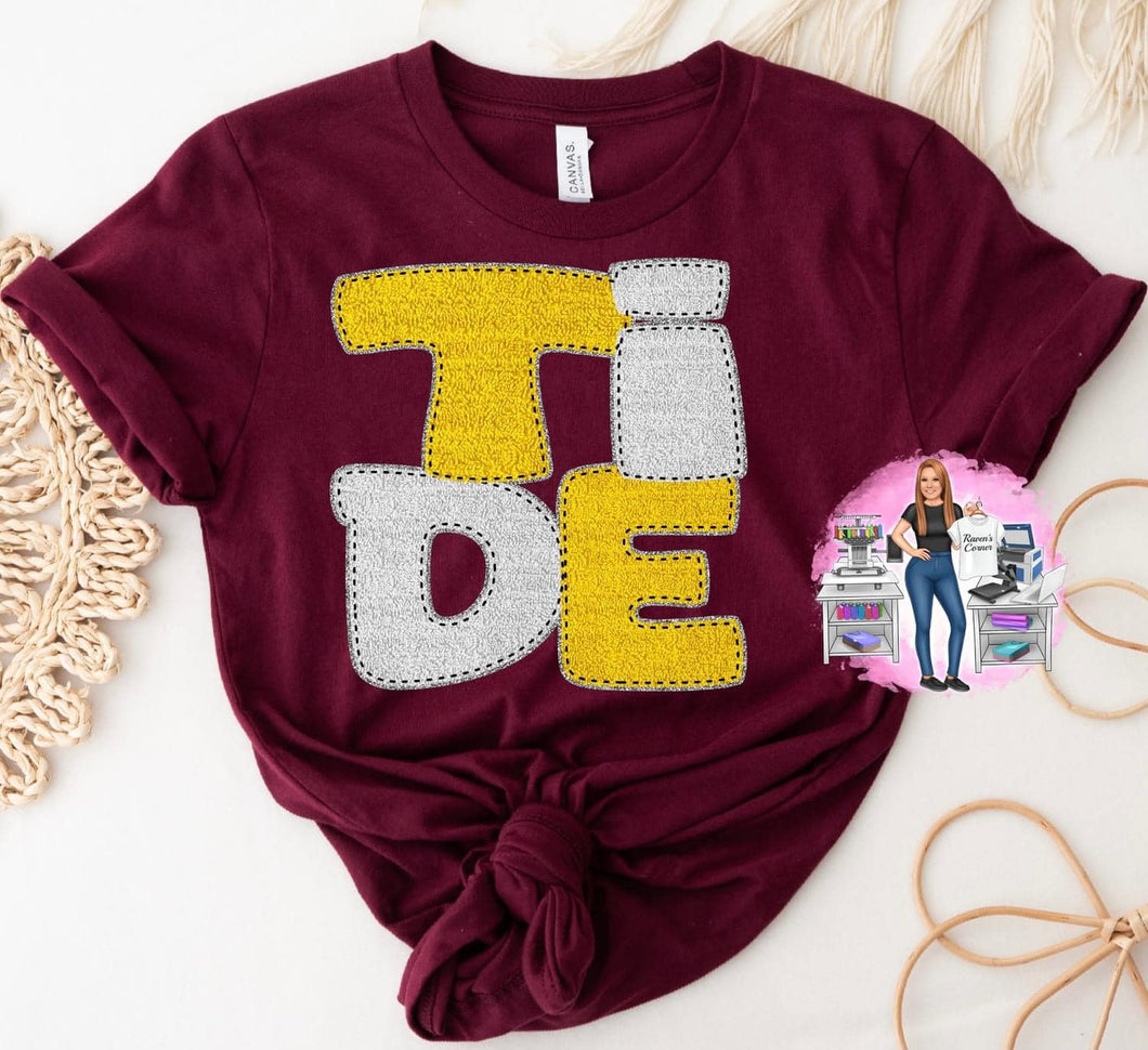 TIde Faux Embroidery Tee