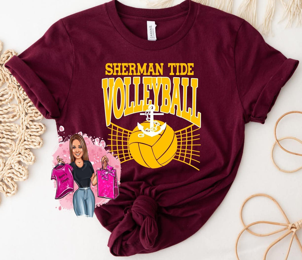 Sherman Tide Volleyball Tee