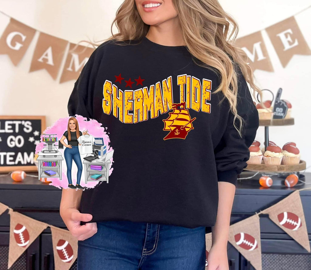 Sherman Tide Wavy Text Tee