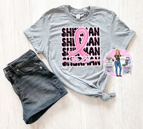 Sherman Tide Repeating Breast Cancer Awareness Tee