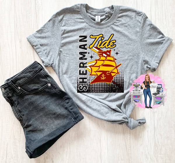 Sherman Tide Mascot Tee