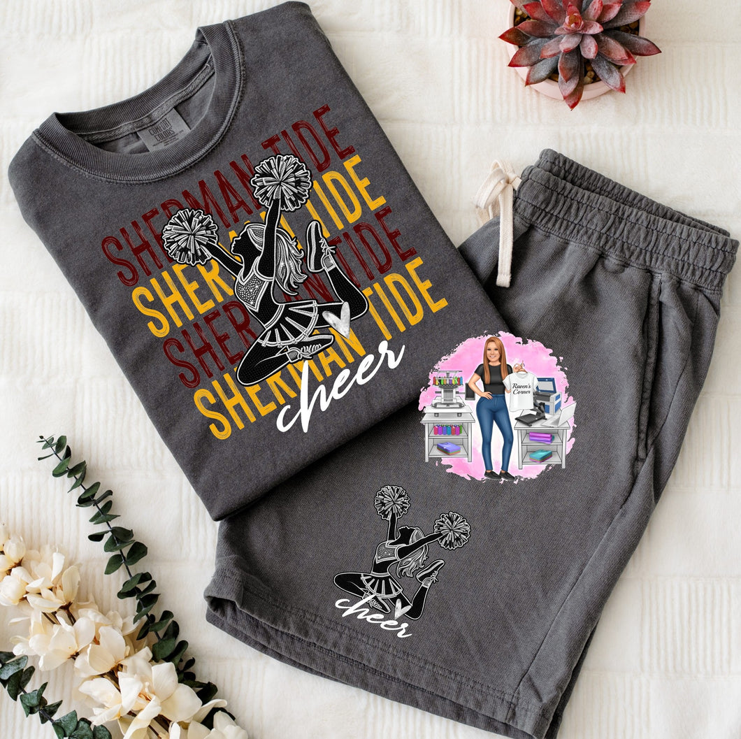 Sherman Tide Cheerleading Tee (Shorts in a different Listing)