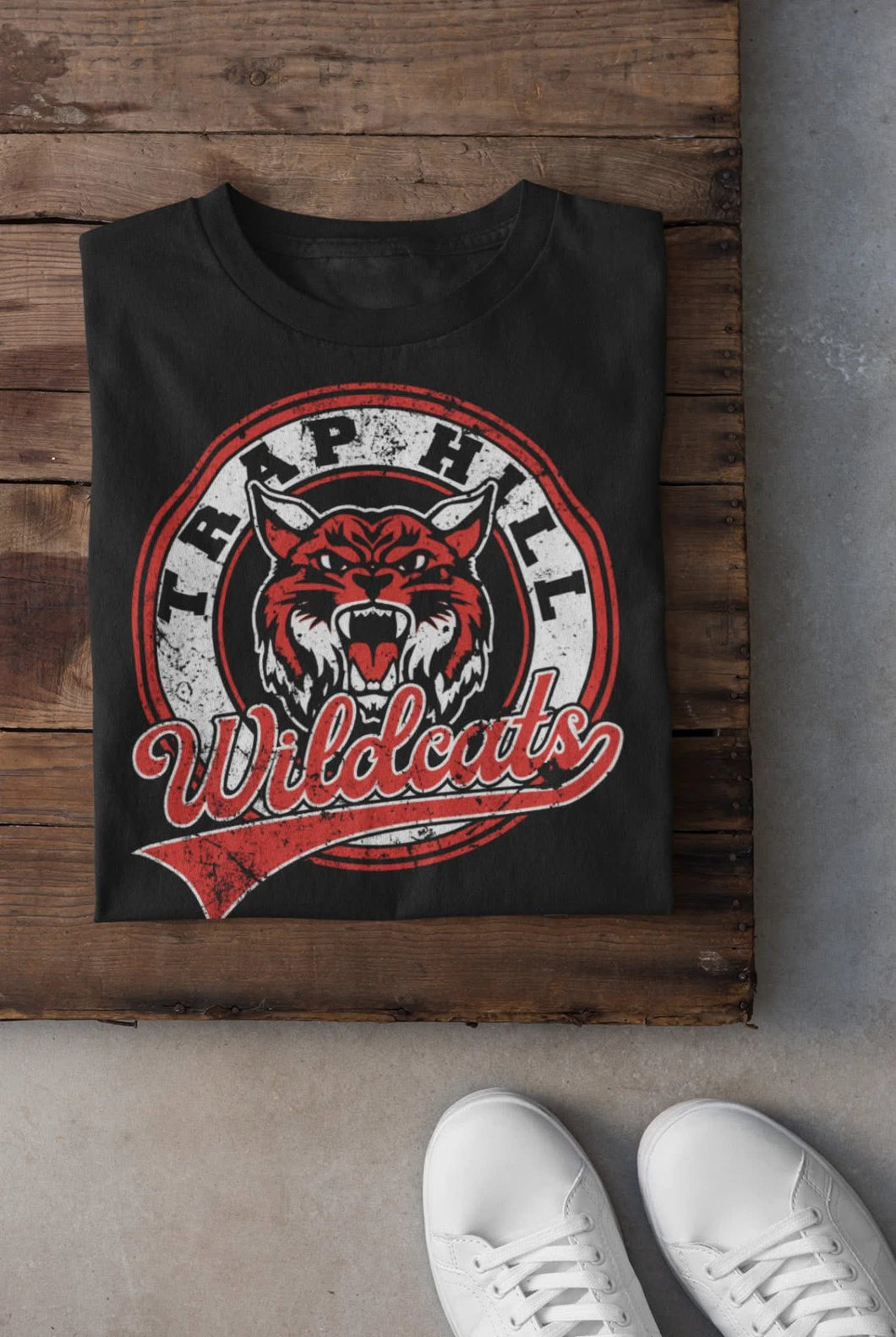 Trap Hill Wildcats Vintage Distressed Tee