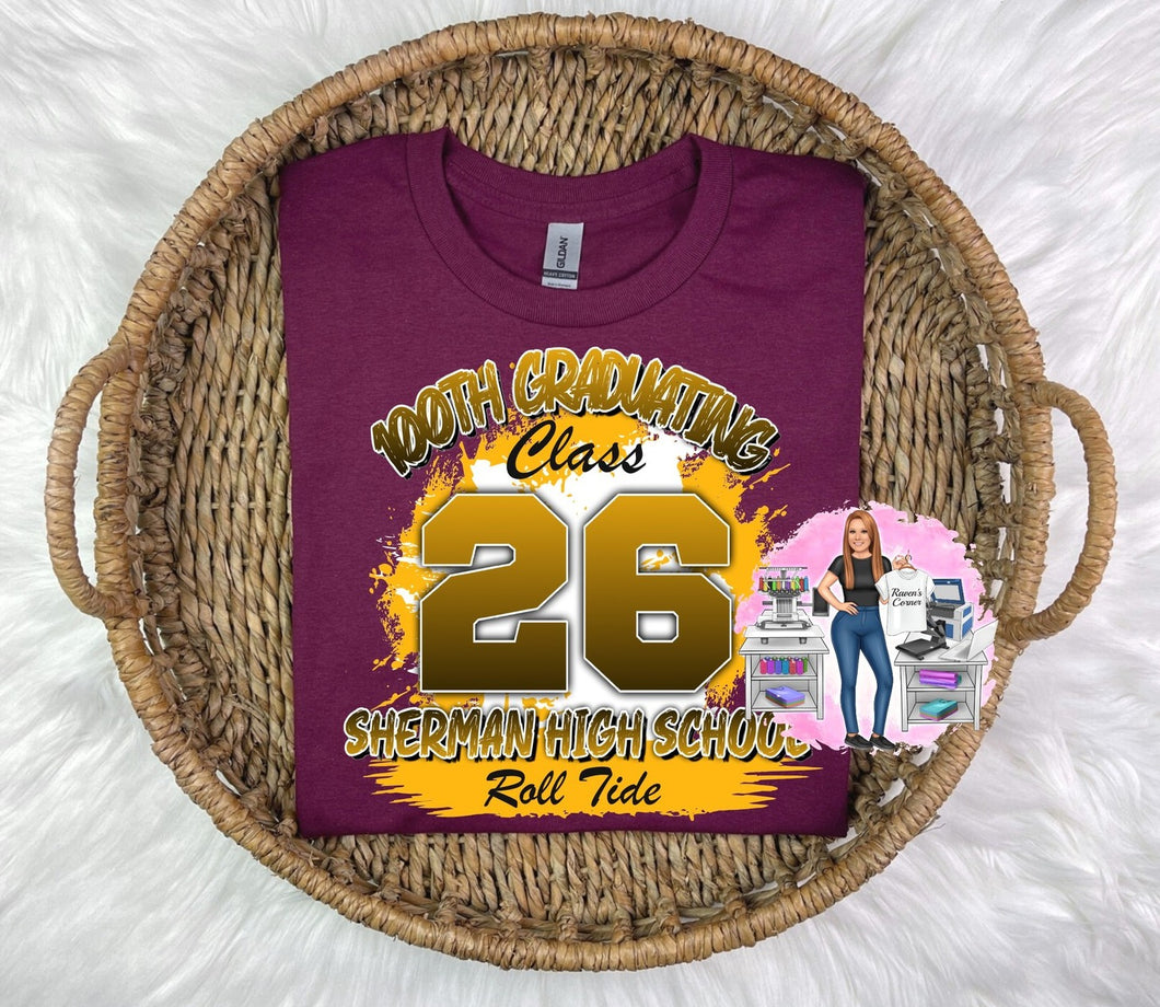 Sherman Tide 100th Graduating Class Tee