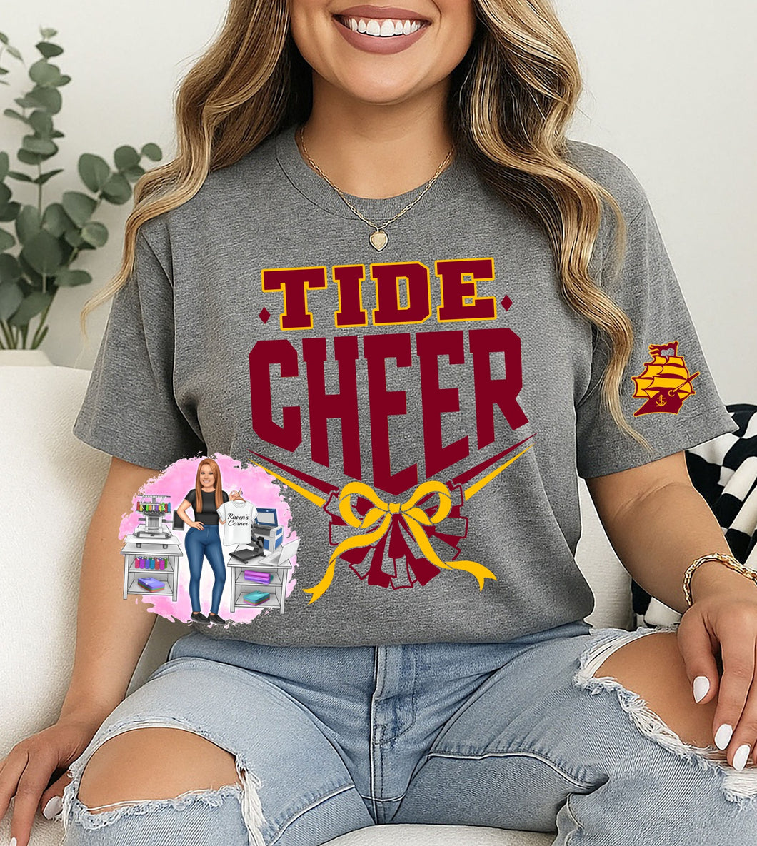Tide Cheer Tee w/ Ship on the Sleeve