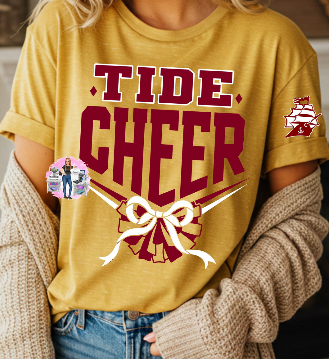 Tide Cheer Tee w/ Ship on the Sleeve