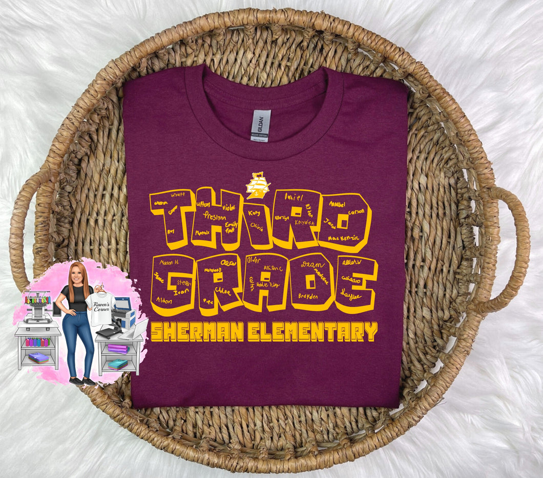 SES 2025 Third Grade Class Signature Tee