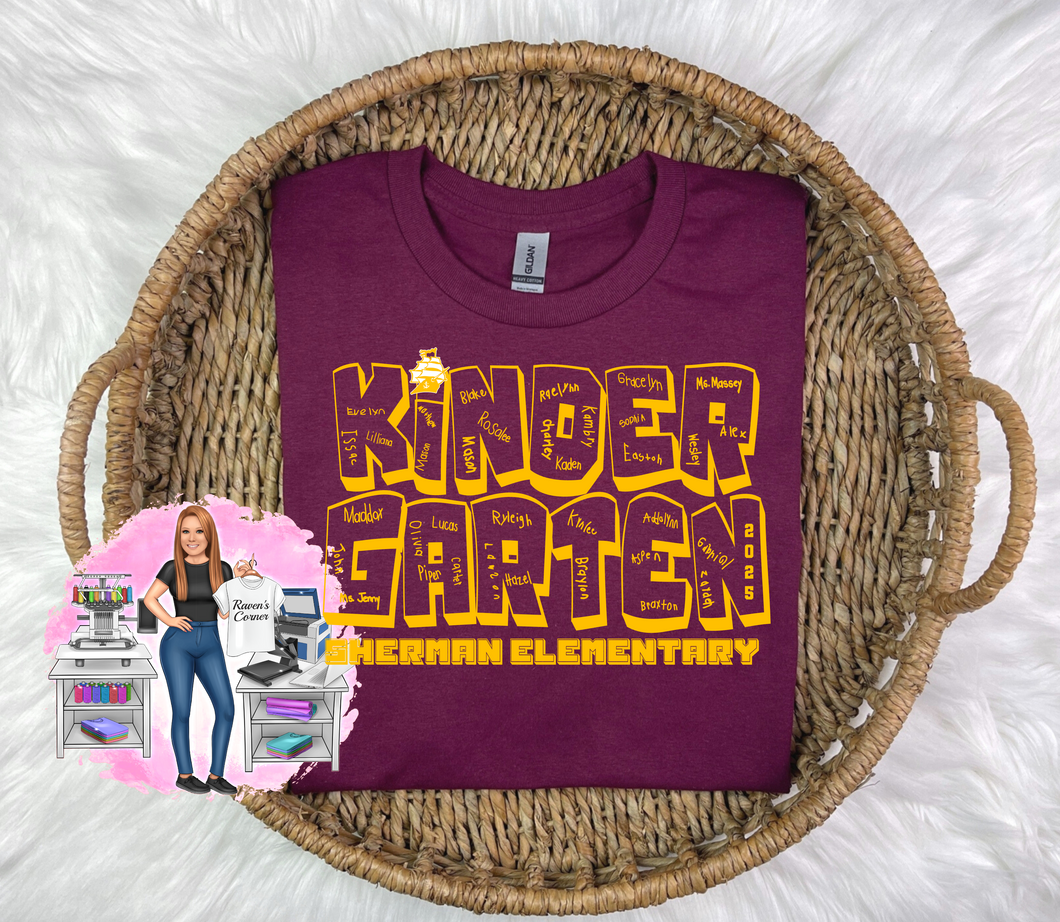 Sherman Elementary Kindergarten Class Signature Tee 2025