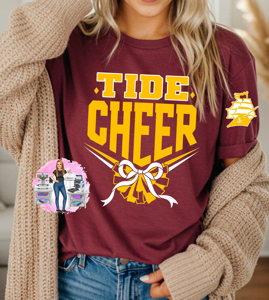Tide Cheer Tee w/ Ship on the Sleeve