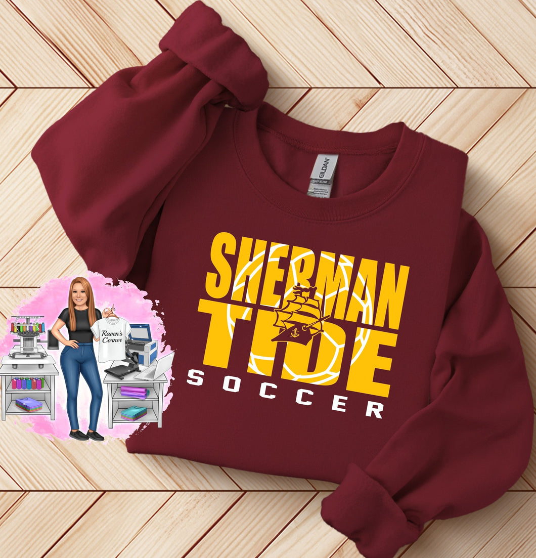 Sherman Tide Soccer Cut Out Tee