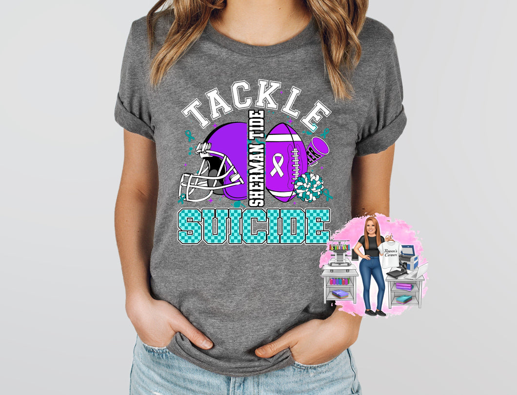 Tackle Suicide Sherman Tide Cheer/Football Tee